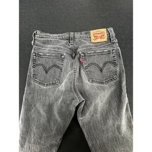 Levi's 501 Original Button Fly Jeans Women's W26 L30 Grey Black Wash Straight